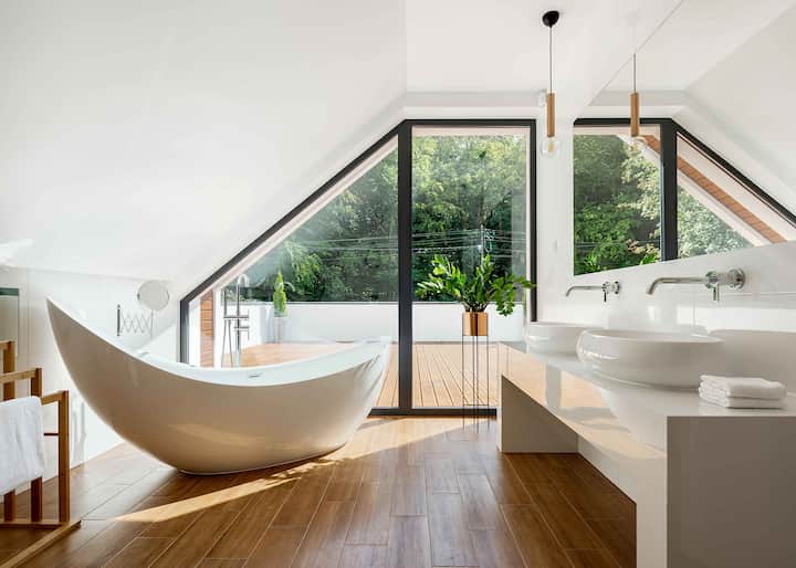 Unique Brandon, FL bathroom remodel with sheik design